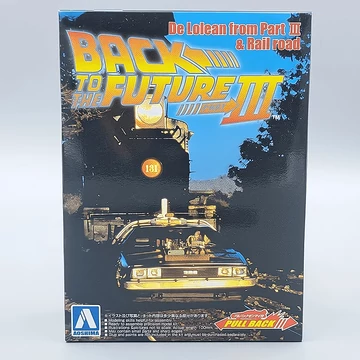DeLorean Vissza a jövőbe 3. – 1:43 méretarányos építhető autó makett | Aoshima