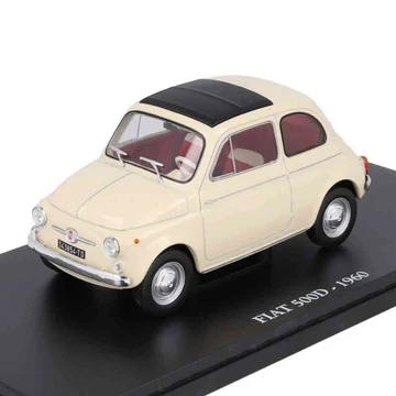 Fiat 500D (1960) krém – 1:24 fém modellautó – Edicola