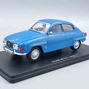 Saab 96 V4 (1970) kék – 1:24 fém modellautó – Edicola