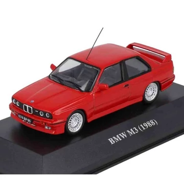 BMW M3 (1988) piros – 1:43 fém modellautó – Edicola