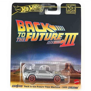DeLorean Time Machine 3. – Vissza a Jövőbe – 1:64 fém autómodell – Hot Wheels