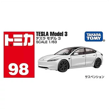Tesla Model 3 – 1:63 fém modellautó – Tomica