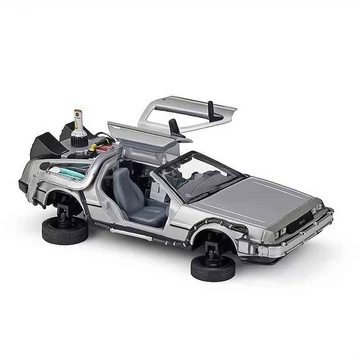 DeLorean Time Machine 2 repülő kerekekkel – Vissza a jövőbe 2 – 1:24 fém modellautó – Welly