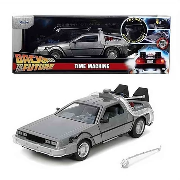 DeLorean Time Machine 1. - Vissza a Jövőbe - 1:24 fém játékautó és modellautó - világítós - Jada