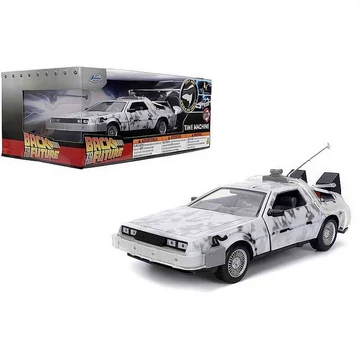 DeLorean Time Machine 1. jeges – Vissza a Jövőbe – 1:24 fém világítós modellautó és játékautó | Jada