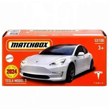 Tesla Model 3 1:64 méretarányos modellautó, játékautó, Matchbox