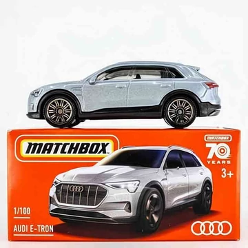 Audi E-Tron ezüst 1:64 méretarányos modellautó, játékautó, Matchbox