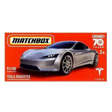 Tesla Roadster 1:64 méretarányos modellautó, játékautó, Matchbox