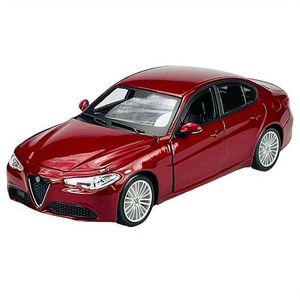 Alfa Romeo Giulia (2016) piros 1:24 méretarányos fém modellautó – Bburago autómodell