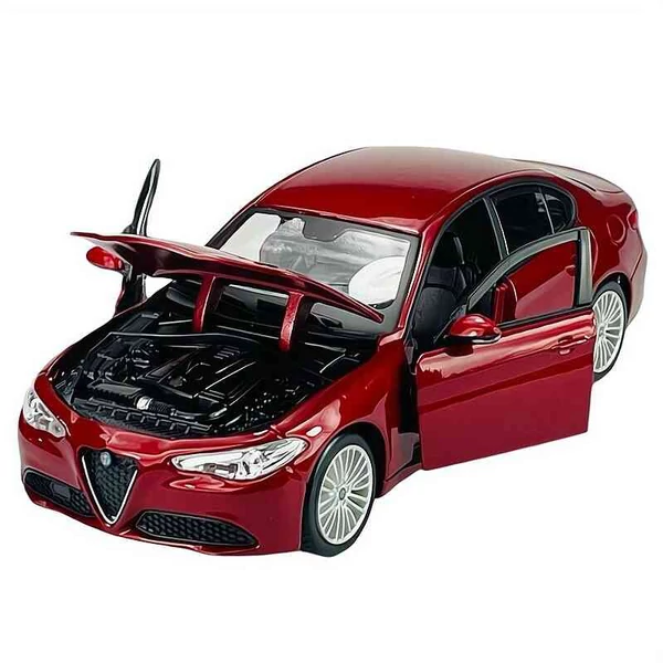 Alfa Romeo Giulia 1:24 piros autómodell nyitható ajtókkal - Bburago