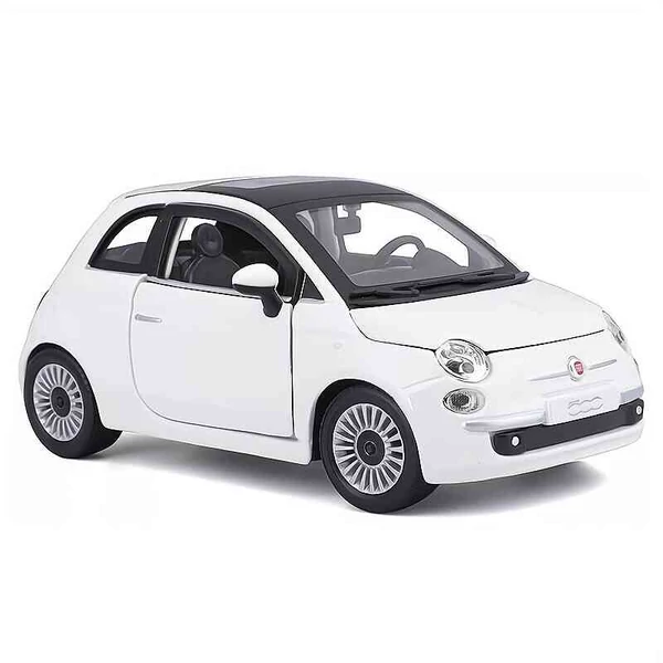 Fiat 500 (2007) – 1:24 fém modell autó nyitható ajtókkal – Bburago