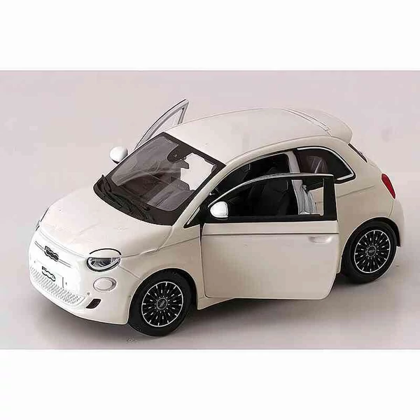 Fiat 500e (2023) fehér – 1:24 méretarányos fém modellautó és játékautó | Bburago