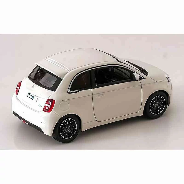 Fiat 500e (2023) fehér – 1:24 méretarányos fém modellautó és játékautó | Bburago