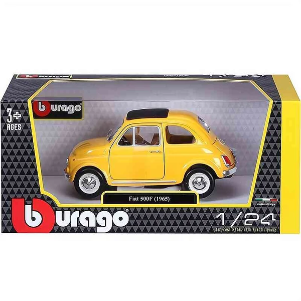 Fiat 500 F (1965) – 1:24 fém autómodell – Bburago