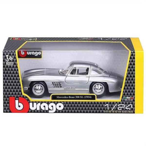 Mercedes-Benz 300 SL (1954) – 1:24 fém autómodell nyitható ajtókkal– Bburago
