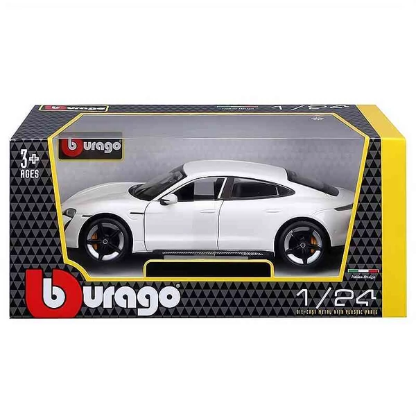Porsche Taycan Turbo S – 1:24 fém autómodell – nyitható ajtókkal