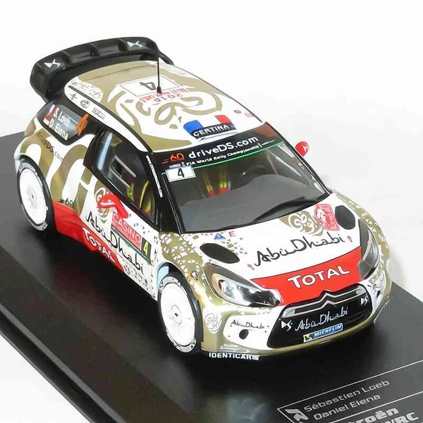Citroen DS3 WRC #4 – Monte Carlo 2015 – Loeb & Elena  – 1:43 fém modellautó – Diecast Club
