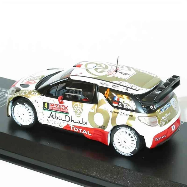 Citroen DS3 WRC #4 – Loeb & Elena  – 1:43 fém autó modell – Diecast Club
