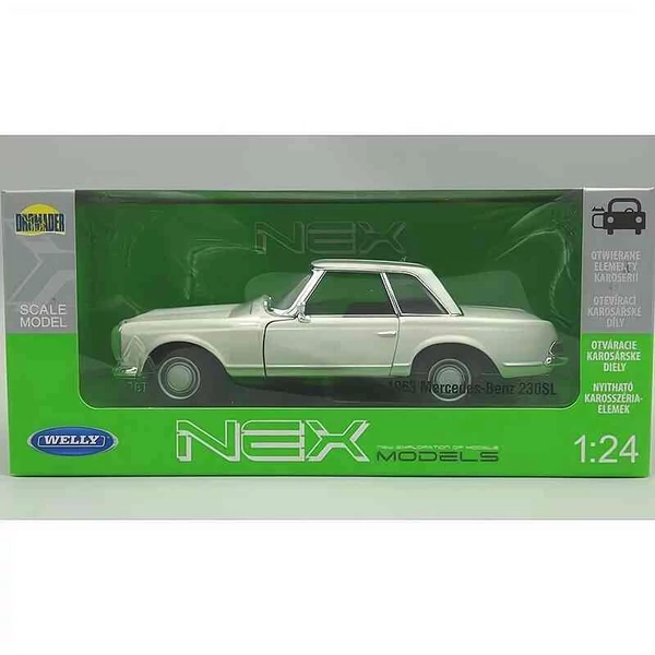 Mercedes-Benz 230SL (1963) – 1:24 fém autó modell– Welly minőség