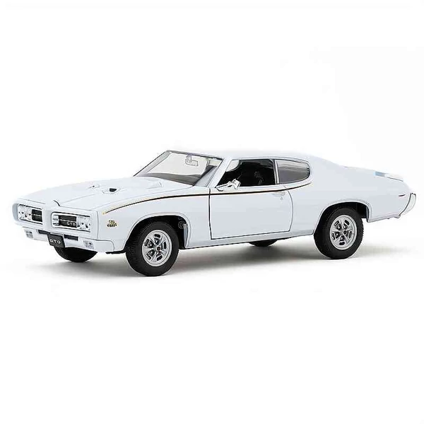 Pontiac GTO (1969) fehér – 1:24 méretarányos fém modellautó és játékautó | Welly