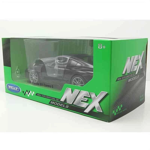 Porsche 911 (991) Carrera S – 1:24 fém autómodell – Welly – nyitható ajtókkal