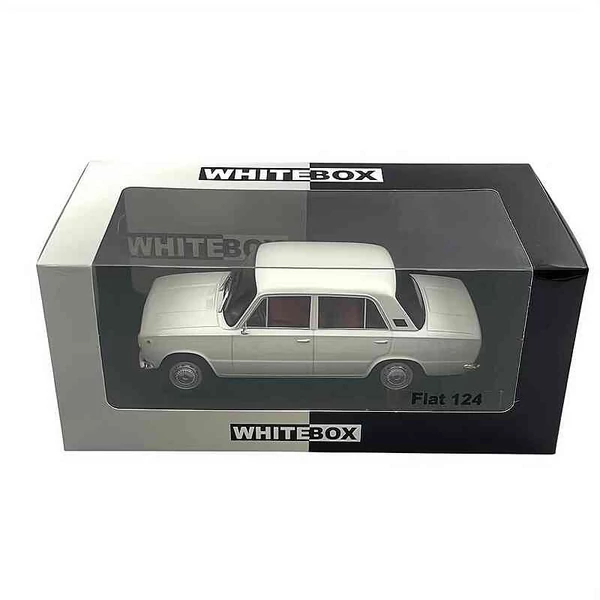 Fiat 124 – 1:24 fém autómodell – Whitebox  – retro autó
